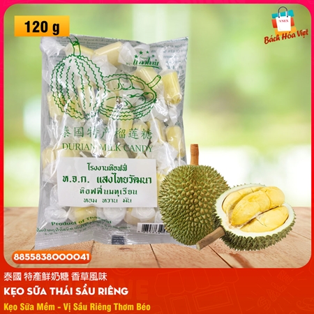 Kẹo Sữa Thái Vị Sầu Riêng (Gói 120g)